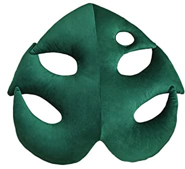 RTYUSWL 3D-Blätter, Dekorative Wurfkissen, Monstera Deliciosa, Plüschkissen für Pflanzenliebhaber, Gartenliebhaber, Blattförmiges Wurfkissen, Kissen für Auto, Schlafzimmer, Sofa, Couch,(Stil 1)