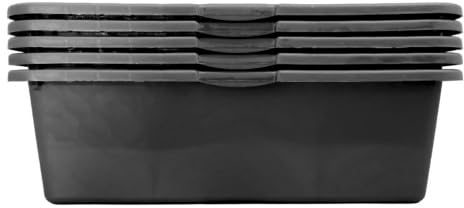 5 Stück ViD® Betonkübel/Mörtelkübel 40 Liter | 70 x 40 x 22 cm | Zementwanne/Betoneimer/Maurerwanne