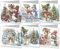CXINLky 5D DIY Diamond Art Painting Karten, 2024 Weihnachten Diamond Art Painting Karten, 6 Stuck Weihnachtskarte, Weihnachten für Familie, Liebhaber-02-Schneemann Hirsch