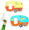 YILANJIN,2 Piezas Abridor De Botellas Imanes de Nevera,Magnetico Abrebotellas Caravana, Regalo de Caravana para Amantes de Camping,Sacacorchos Cerveza para Camping Interior/Exterior (Azul, Amarillo)