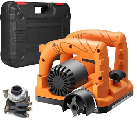 Fablestoryem Planer Sander Concrete Miller Machine 5800W/6800W 1000-9000R/Min with Side Knives (Replaceable), 0-4mm Planer Depth Adjustable, Easily Remove Old Paint, Glue and Plaster,5800W