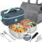 SUPERLEX Elektrische Lunchbox 5-in-1 Funktion 1,5L Essensbox Warmes Mittagessen, 12V/24V/220V für Arbeit Camping LKW Haushalt Konstruktion Büro