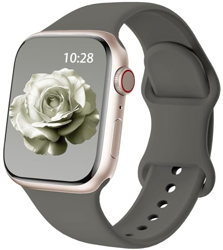 Yoohoo Correas Compatible con Correa Apple Watch 40mm 44mm 38mm 46mm 45mm 41mm 42mm 49mm,Correa de Silicona Transpirable para Apple Watch Compatible con iWatch Series 10 9 8 7 6 5 4 3 2 1 SE Ultra