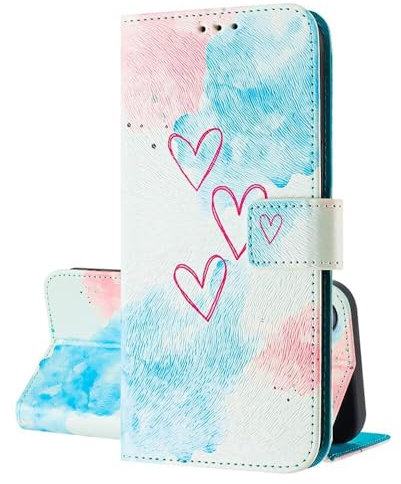 SEHEYA Handyhülle für iPhone 6 / iPhone 6S Hülle PU Leder Handy Klapphülle mit süßes Motive Design Stoßfest Flip Case Brieftasche Schutzhülle Cover, Liebe Herz