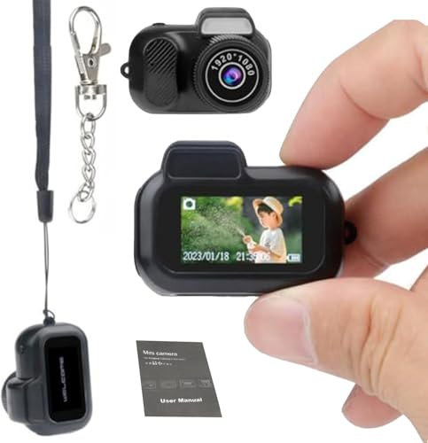 Mini Camera Keychain, 1080P Mini Pixel Camera, Micro Mini DV/Camcorder, World's Smallest Video Camera, Retro Portable Mini Pixel Camera with Eight Filters for Students, Kids