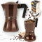 KARL HAUSMANN Espressokocher Induktion - 9 tassen - 450ml - Espresso Maker - Braun Kaffeekocher für alle Herdarten - Espressokanne - Moka Pot - Expresso Kocher - Mocca Kanne - Camping Kaffeemaschine