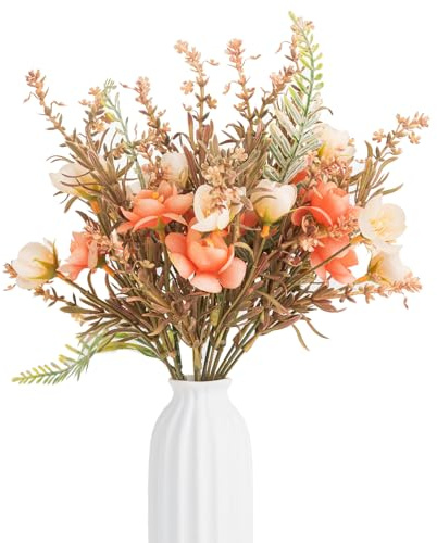 Leuyuee 2 Blumensträuße Kunstblumen Künstliche Pflanzen Blumen Deko Hortensien Seide Blumenarrangements für Zuhause Blumenstrauß Hochzeit Garten Festival Dekor (rosa)