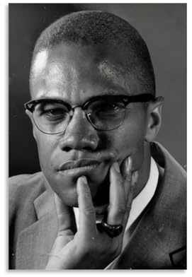 HUEAEHAHE Malcolm X (9) Poster, Raumdekoration, Leinwandposter, ästhetischer Posterdruck, Wandkunst, Dekor-Poster, 30 x 45 cm, ungerahmter Stil