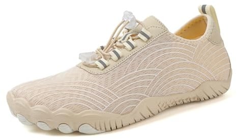 Calzado de conexión a Tierra for Hombres y Mujeres, Zapatos de Cobre, Calzado Descalzo for Caminatas, Suave y cómodo.(Apricot,38 EU)