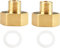 Noosverl Lot de 2 réducteurs 1/4 à 1/2, rallonge de réduction 1/4 extérieur x 1/2 filetage intérieur laiton/raccords en laiton