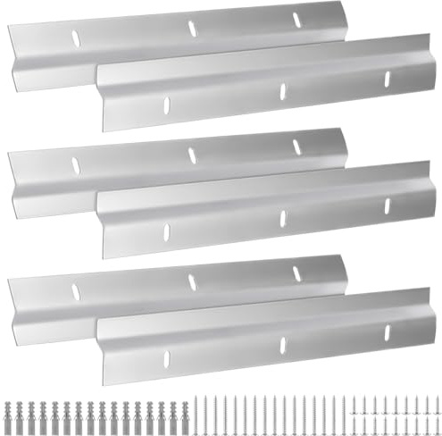 YAYODS 6 abrazaderas en Z para colgar - 30 cm French Cleat Riel de suspensión con tornillos - Soportes de pared entrelazados para fotos, espejos, obras de arte, pinturas