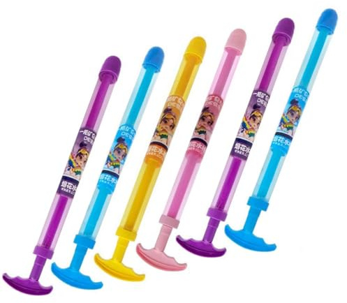 STOAT Feuerwerk-Wasserpistolen Set 6er Pack (2025) Feuerwerk für Garten & Strand｜Sofortspaß ohne Batterien｜BPA-frei｜Perfektes Sommergeschenk(38 cm/6er Packung)