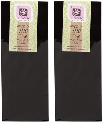 TERRE DE ROSE - Thé rose 100g - produits artisanaux français - made in France - effet et goût garantis - produits à base de rose - bonbons artisanaux (Lot de 2)