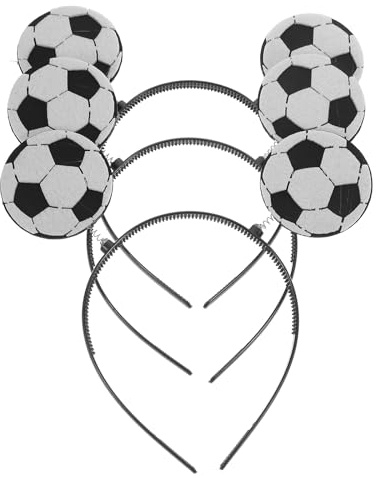 iplusmile 3 Fußball-Haarreifen, Deutschland Fanartikel, Karneval | Lustiger Haarschmuck und Kostümzubehör für Kinder, Damen und Männer, passend für Fußballpartys und Fanfeiern