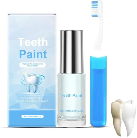 Vernis Dentaire Blanc,Peinture Blanchiment Dentaire,Blanchisseur de Dents,Peinture Dentaire, Instantanée, Vernis à Dents Blanc Serré pour Eliminer les Taches, Oral de Blanchiment, 15 ml