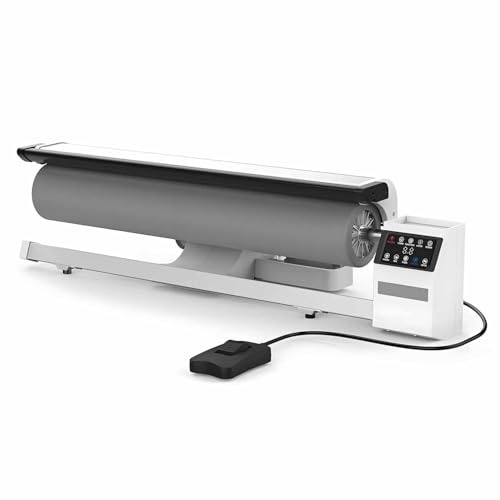 GLBMXDD Professional Roller Ironing Machine 2950 W,Sheet Ironing Machine, Ironing Width 36in, with Large 2L Water Tank and Foot for Clothes, Curtains, Sheets and Tablecloths