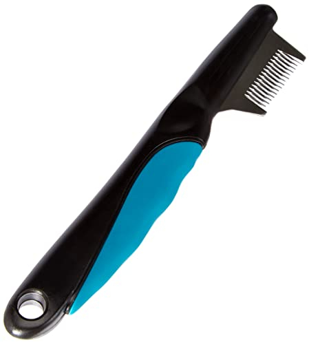 TRIXIE Trimm-Messer - grob - für Rücken- und Bauchhaar bei Raufell - für Rechtshänder - Edelstahl - gummierter Kunststoffgriff - 19 cm - 2362