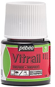 Pebeo Vitrail Glasmalfarbe, Buntglaseffekt, pink, rosa