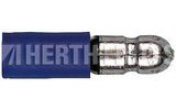 100 x Rundstecker.HERTH & BUSS 1,5-2,5 mm ², à¸5 mm, blau