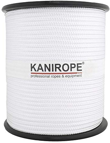 Kanirope® Corde Cordage PP Polypropylène MULTIBRAID 3mm 100m Blanc (0100) tressée
