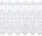 Plauener Spitze by Modespitze, Store Bistro Gardine Scheibengardine mit Stangendurchzug, hochwertige Stickerei, Höhe 35 cm, Breite 96 cm, Weiß