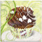 ARTland Wanddeko Glasbilder Wandbild Glas Bild einteilig Quadratisch Cafe Essen Cupcake Kuchen Muffin Süßigkeiten Dessert T5KB