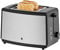 WMF Bueno Edition Toaster 2 Scheiben Edelstahl, Doppelschlitz Toaster mit Brötchenaufsatz, 2 Scheiben, 7 Bräunungsstufen, 800 W, edelstahl matt