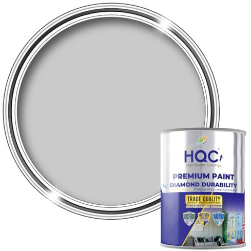 HQC Barn Paint 10L | Garden and Furniture Wood Paint | Outdoor Quick-Drying Protection for Garden Fence | Dove Grey