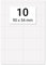 100 x Karteo® Einsteckschild Beschriftungsschilder Einleger 160g/m² weiß hochwertiges perforiertes Papier für Durable Formate 90 x 54 mm auf 10 Stk. DIN A4 Bögen zum Selbstbedrucken beidseitig
