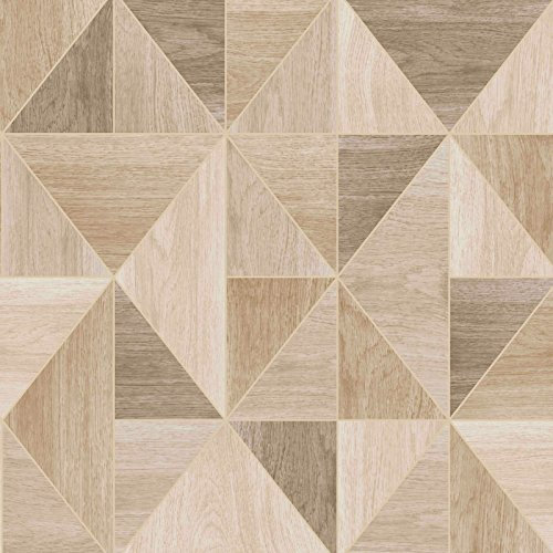 Fine Décor FD42222 UK Apex Wood Grain Wallpaper, Oak