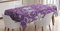 ABAKUHAUS Melanzana Tovaglia, Lillà con i Fogli, Rettangolare per Sala da Pranzo e Cucina, 140 cm x 240 cm, Viola Bianco