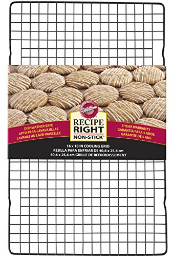 Wilton Grille de refroidissement 03-3136, recette droite, antiadhésive, 40,6 cm x 25,4 cm, acier