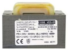 Dieffematic 478/P Alimentatore Trasformatore Lamellare 140VA - Ingresso 230VAC, Uscita 24VAC per Automazioni
