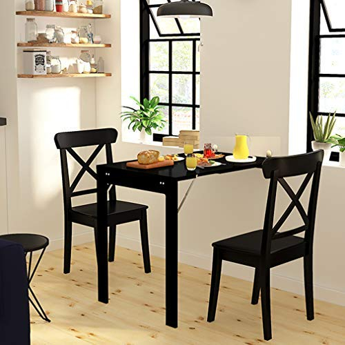 KDDEON Schwimmender Unsichtbarer Wandklapptisch,Wandtisch,Klappbarer Computer-Laptop-Schreibtisch,Umwandelbare Stehtische,Küchen-Esstisch,für Bilderrahmen und Tafel,mit Zubehör (Black)