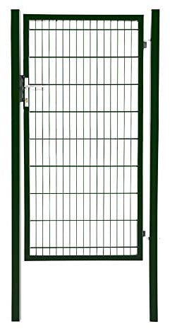 Gartentür Grün Anthrazit Gartentor Zauntür Metall Hoftür Gartenpforte Gartenzaun, Farbe:Grün, Höhe:1 x 1.8 m