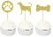 Sumerk 24PCS Dog Cupcake Toppers Gold Glitter Puppy Cupcake Picks Pet Theme Baby Shower Birthday Party Decorations