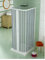Cabine de douche en PVC, 80 x 80 x 80 cm, hauteur 175 cm, 3 côtés avec ouverture centrale avant à soufflet avec deux portes, blanc,