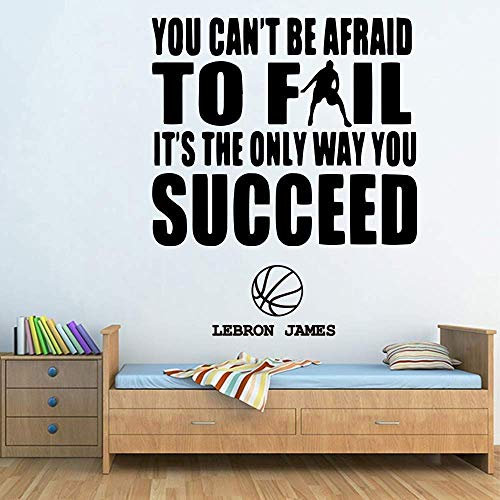 Lebron James Inspirational Quotes Wandtattoos Kinderzimmer Schlafzimmer Wohnzimmer Wanddekoration E Bellishment Wandaufkleber Top Vinyl 58X71Cm