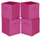 Holdfiturn 4 Pcs Collapsible Storage Cubes 27x27x28cm Foldable Fabric Storage Bins with Handles Tidy Clothes Organizer Open-Top Toys Box for Closet Shelves Drawer Bedroom (Rose Red)