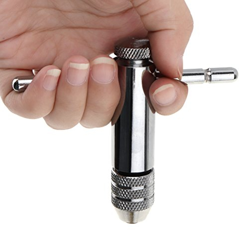 OriGlam Verstellbarer T-Griff Ratschengewindebohrer, Umschaltknarre Windeisen Ratschengewindehalter Schraubengewinde T-förmiger Gewindebohrer