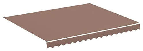 vidaXL Tela de Repuesto para Toldo Parte Superior Dosel Lona Recambio Jardín Patio Terraza Balcón Parasol Refugio Impermeable Marrón 3x2,5 m