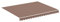 vidaXL Tela de Repuesto para Toldo Parte Superior Dosel Lona Recambio Jardín Patio Terraza Balcón Parasol Refugio Impermeable Marrón 3x2,5 m