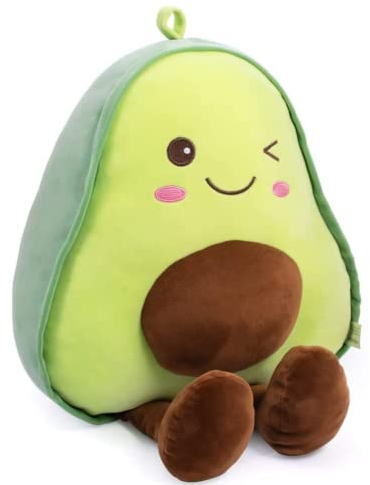 Avocado Plüschtier Kissen Geschenk, reizendes Obst Plüschtier Puppe Kissen Kissen Geeignet für Kinder, Mädchen, Jungen und Urlaub warme Geschenke (15 Zoll)