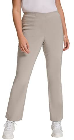 Ulla Popken Damen Bengalinhose Hosen, Kitt, 47W / 30L EU