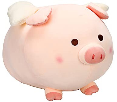 LICHENGTAI Schwein Stofftier Riesen Kuscheltier, Süßes Schwein Kissen Schwein Spielzeug Kuschelkissen Puppe, Niedliche Schwein Kuscheltiere für Kinder Baby Jungen Mädchen Geburtstagsgeschenk, 35CM