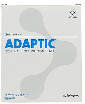 ADAPTIC 12,7 x 22,9 cm nichthaftende Wundauflage Wundverband, 12 Stück