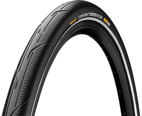 Continental Contact Urban Tire - Drahtreifen, Draht, Schwarz/Reflex, BlackChili Compound, PureGrip, SafetyPro, E50, 50.8 cm, 66.0 cm, 69.8 cm oder 700 x Größen