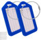 Kofferanhänger mit Adressschild, 2 Pack, in Blau, Kunststoff Schild, für Flugreise, Kreuzfahrt, Koffer Tag Gepäckanhänger, Namensschild, Adressanhänger, Taschenanhänger, Reise ID Etikett Aufhänger