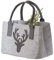 Filztasche in Dunkelgrau oder Grau HIRSCH Tragetasche, Handtasche, Geschenk, Einkaufstasche, Weihnachten, Renntier Filz Xmas, Hirsche, Hirsch, Geschenkidee (Hellgrau)