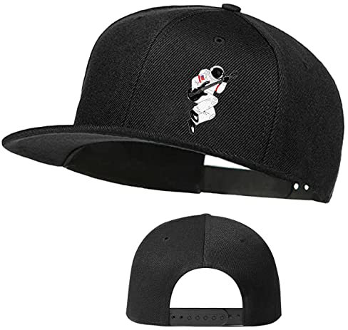 Skull Skateboards Hut Flat Bill Hüte für Männer Snap Rucksack Herren Hüte und Kappen Coole Snapback Baseball Cap für Jungen Hip Hop, Astronaut, 1
